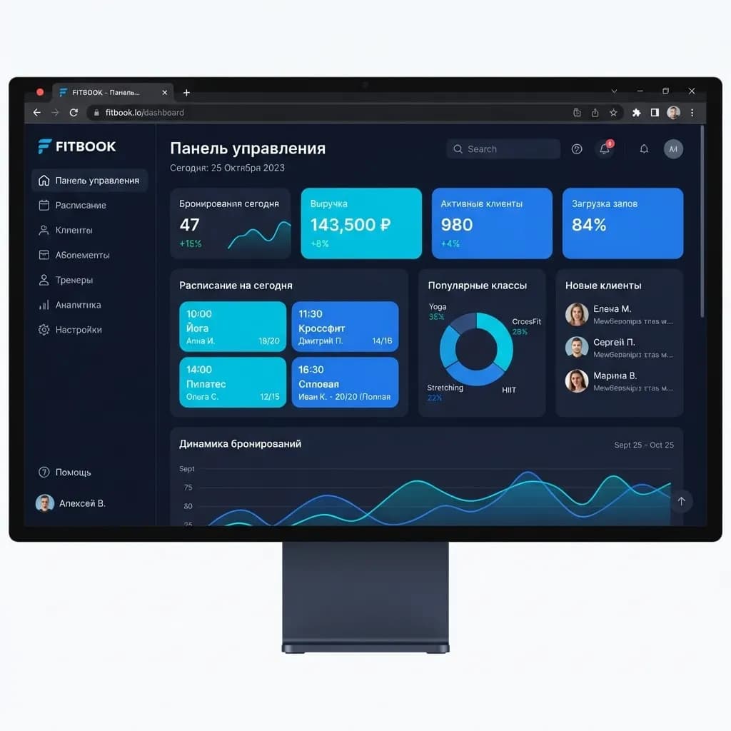 Проект «PulseFit» — Платформа фитнес-студии